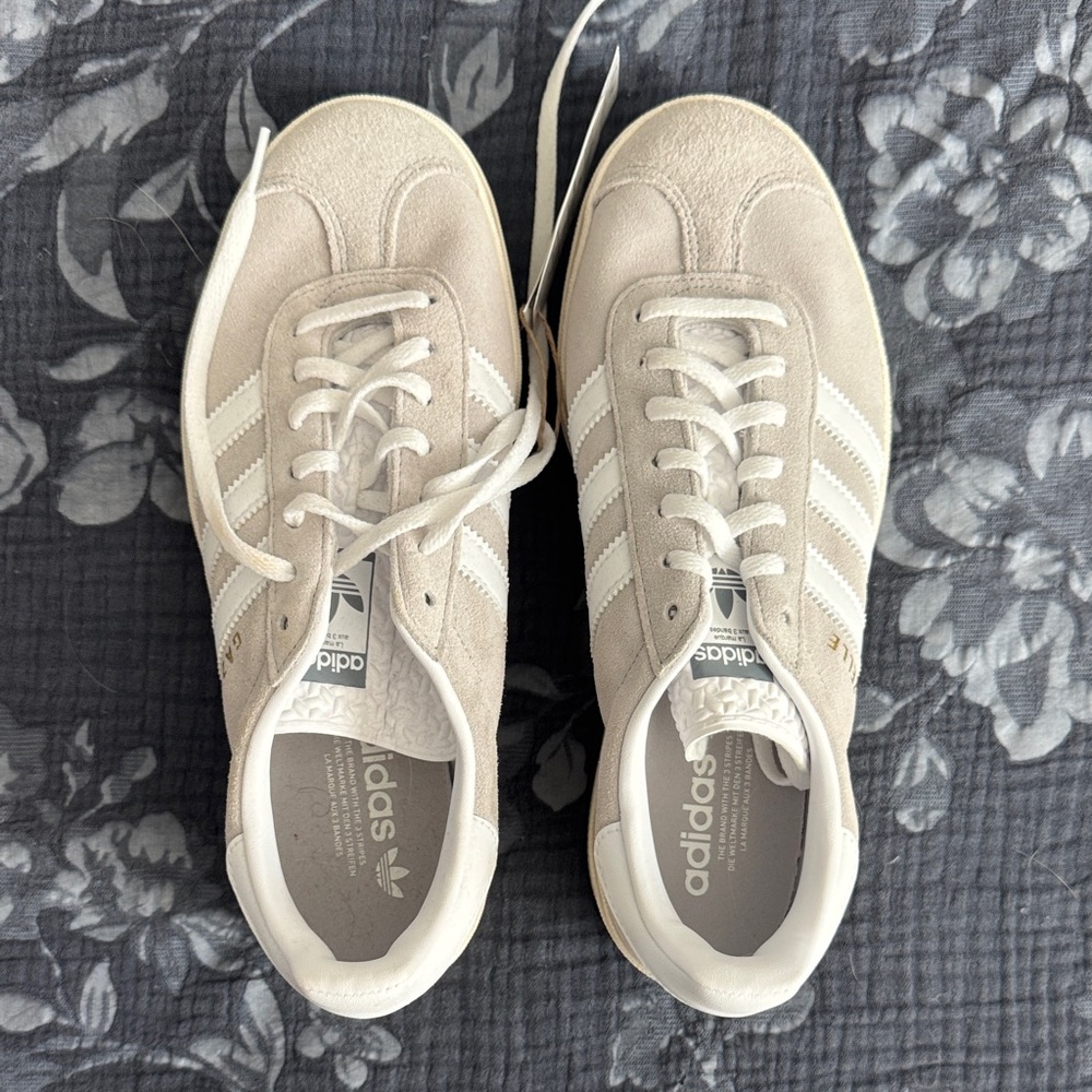 Adidas Cream and White Classic Sneakers